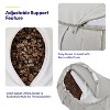 Crescent Zafu Meditation Cushion, 17" Yoga Pillow with removable cotton cover - 3 of 4