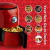 Aria Premium 2 Qt. Air Fryer Retro Style Ceramic Non Stick Dishwasher Safe - 2 of 4