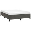 vidaXL Queen Bed Frame in Dark Gray Velvet - Modern Design with Sturdy Structure - 2 of 4