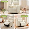 KERDOM Electric Recliner Chair, Swivel Rocker Recliner Chair with USB Ports,  Sand White - 4 of 4