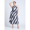 ELOQUII Women's Plus Size High Neck Bias Printed Maxi Dress - 4 of 4