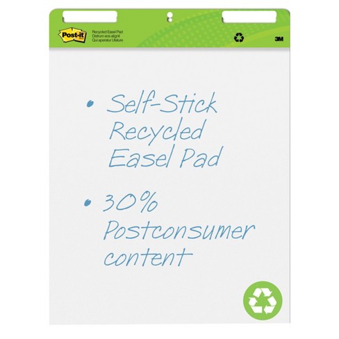 Self-Stick Wall Easel Unruled Pad, 25 x 30, White, 30 Sheets/Pad