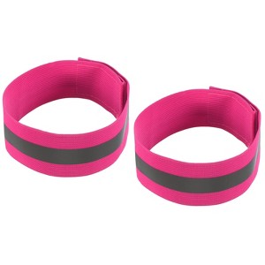 Unique Bargains Reflective Bands for Arm Wrist Ankle Leg Strip Wide Green 2 Pack - 1 of 4
