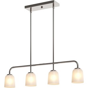 Tribesigns Pendant Lighting for Kitchen Island, 4-Light Pendant Lighting Modern with Frosted Glass, White - 1 of 4