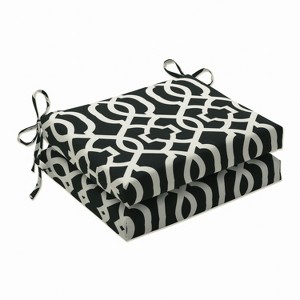 New Geometric 2pc Indoor/Outdoor Squared Corners Seat Cushion - Pillow Perfect - 1 of 4