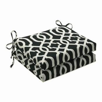 New Geometric 2pc Indoor/Outdoor Squared Corners Seat Cushion - Pillow Perfect