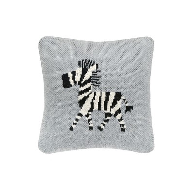 C&F Home 10" x 10" Zebra Knitted Throw Pillow