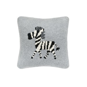 C&F Home 10" x 10" Zebra Knitted Small Petite Throw Pillow - 1 of 4
