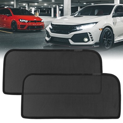 X AUTOHAUX Glass Sunroof for Tesla Model X Polyester Automotive Sunshades Black 2 Pcs