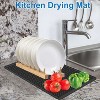 LunaLulinlk Silicone Dish Drying Mat Silicone Stove Mat 28×20in Large Silicone Stove Top Protector Reusable - 2 of 4
