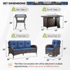 Buenhomino 5PCS Outdoor Patio Furniture Set with Fire Pit,Wicker Patio Conversation Sets with 43" Propane Fire Pit Table,Swivel Rocking Chairs - 3 of 4
