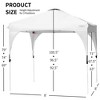 Costway 8x8 FT Pop up Canopy Tent Shelter Height Adjustable w/ Roller Bag - 3 of 4