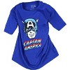 Marvel Boys Avengers Captain America Big Face Superhero Costume T-Shirt Kids - 3 of 3