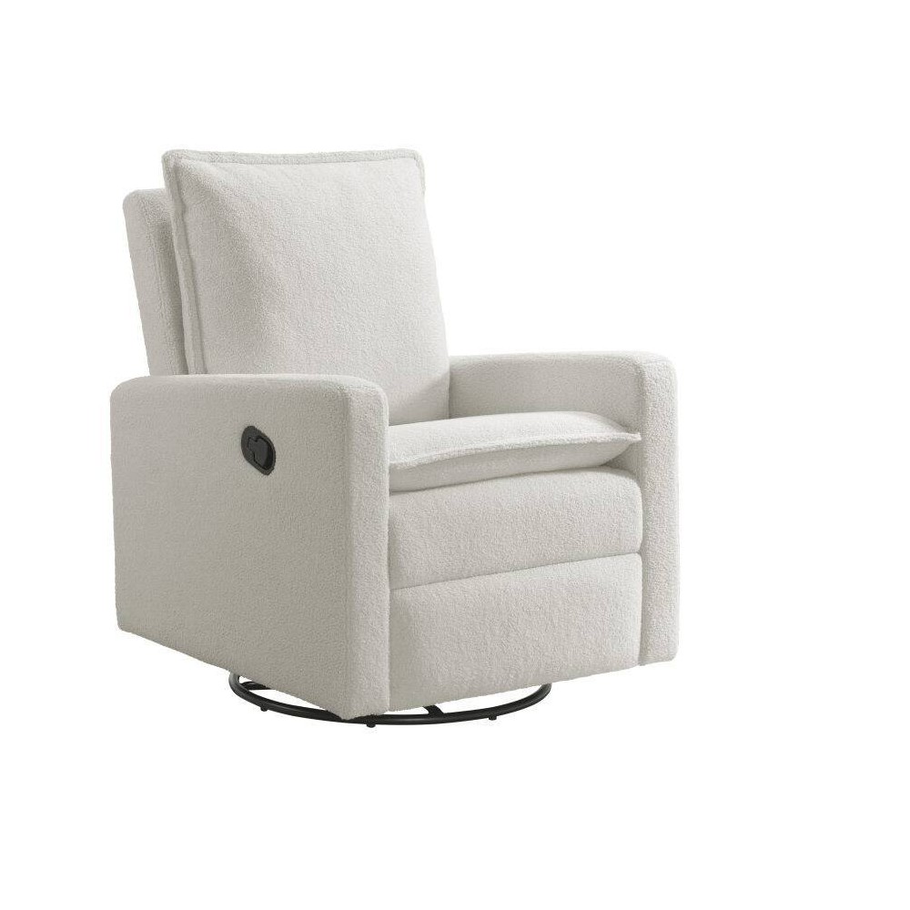 Photos - Sofa Oxford Baby Uptown Nursery Swivel Glider Recliner Chair - Boucle White