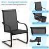 Tangkula 4PCS Outdoor Dining Chairs Patio C-Spring Motion w/ Cozy & Breathable Seat Fabric Black - 2 of 3