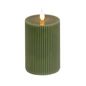 11" HGTV LED Real Motion Flameless Green Candle Warm White Lights - National Tree Company - 1 of 4