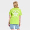 SmileyWorld Girls' Oversized Graphic T-Shirt - Yellow - 3 of 4