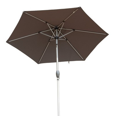 Gloweer 7.5FT Patio Umbrella without Base, Outdoor Table Umbrella with Tilt & Crank, UV Protection Waterproof Market Sun Umbrella(Navy Blue)
