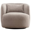 Boucle Upholstered Swivel Armchair - Kinwell - 2 of 4