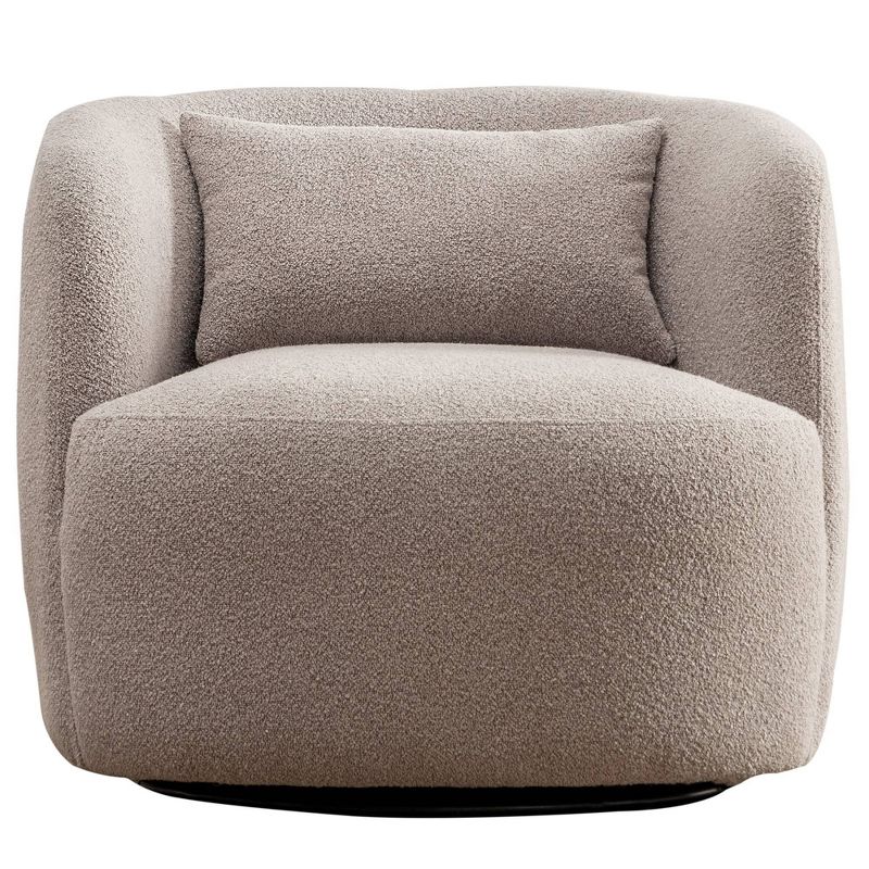 Boucle Upholstered Swivel Armchair - Kinwell, 1 of 12