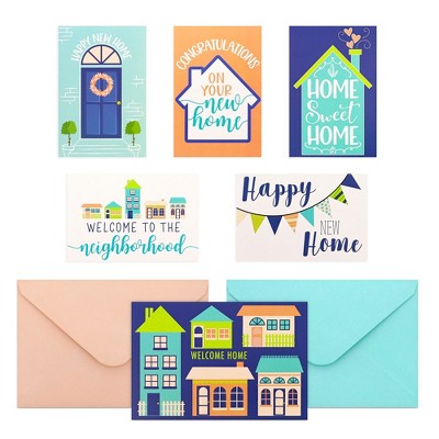 Paper Junkie 48 Pck Housewarming Cards with Envelopes for Welcome Home, Bulk Set for New Home Congratulations, Realtors, Friends, 4x6