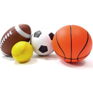 JuzToys Set of 4 Soft Foam Sports Balls for Kids – Soccer Ball, Baseball, Basketball, and Football, Indoor and Outdoor Sports Toys for Practice - 1 of 3