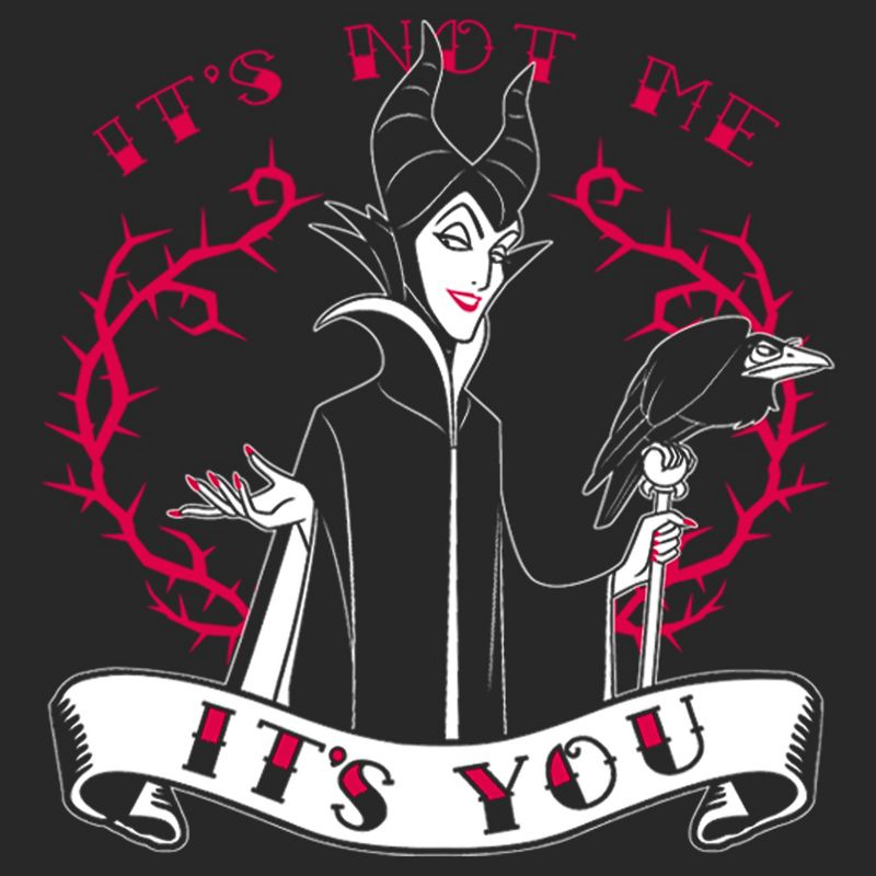 Women's Sleeping Beauty Maleficent Valentine's Day It's Not Me, It's You T-Shirt, 2 of 5