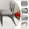Dining Chairs Set of 4, Mid Century Modern Boucle Upholstered Chair with Metal Legs, Backrest for Kitchen, Dining Room, Office - 4 of 4