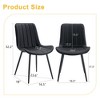 FURNIinspire Dining Chairs A set of 4 Dining Chairs For Dining room, Extended Seat, Metal Legs Dining Chairs With PU Cushion, Black, 20"*18"*32" - 3 of 4