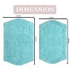 Waterford Collection Tufted Bath Rug, Extra Soft and Absorbent, Non-Slip Bath Mats, Machine Washable bath rugs for Bathroom, 2 Piece Set, Turquoise - 2 of 4
