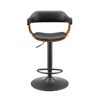 HOMLUX Bentwood Barstool Mid-Century Adjustable Swivel Open Backrest Bar Stool - image 3 of 4