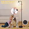 Industrial Floor Lamp with Glass Shade, Tall Standing Lamp with LED Bulbs & Adjustable Color Temperature for Living Room, Bedroom, Office - 4 of 4