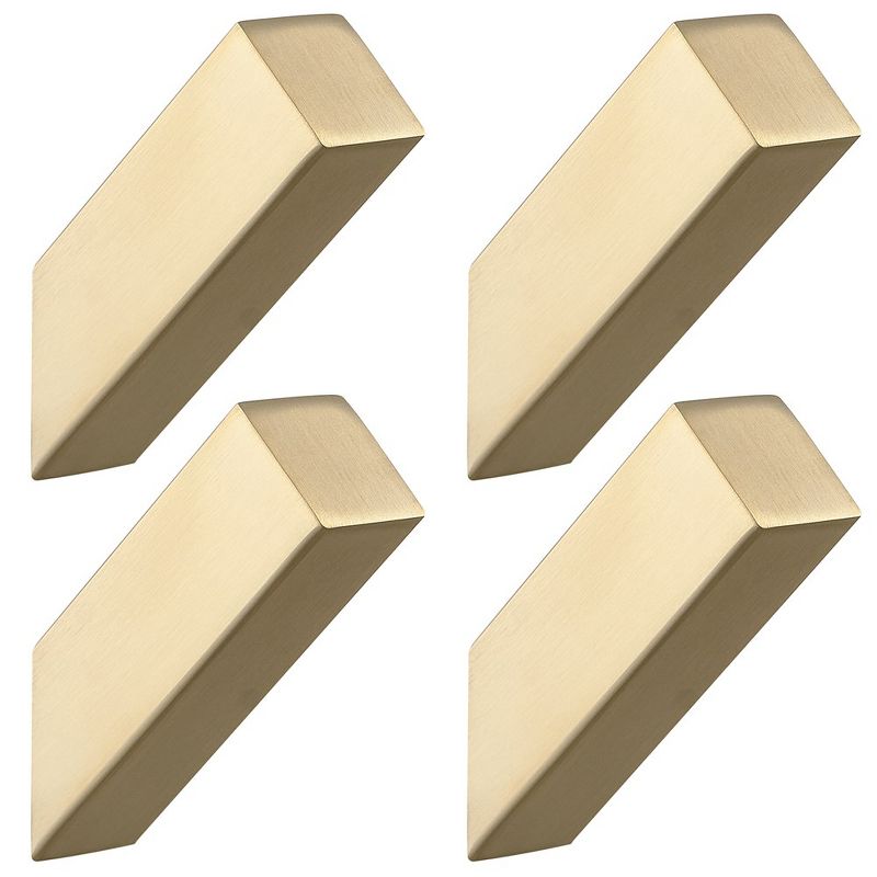 BWE Rectangle Knob Bathroom Robe Hook and Towel Hook in Stainless Steel Brushed Gold, 1 of 9