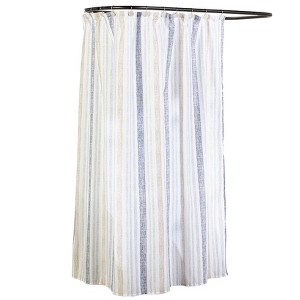 The Lakeside Collection Beach Stripe Bath Collection - Shower Curtain - 1 of 2