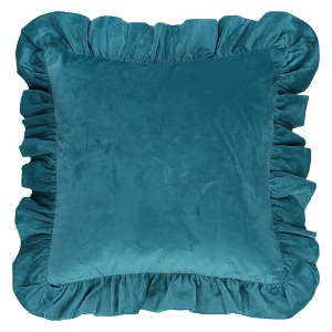 REGALWOVEN Scalloped Trim Outdoor Throw Pillow Covers for Sofa Living Room Home Decor 1 Pc - 1 of 4