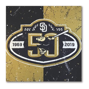 Courtside Market Drizzle San Diego Padres Anniversary Gallery-Wrapped Canvas - 1 of 4