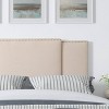 Corliving Full-King Expandable Upholstered Headboard Cream: Upholstered, Adjustable, Metal & Wood Composite - 3 of 4