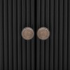 GlasFlength Decorative Storage Cabinets, Wood Frame, with Drawer, Grooved Sliding, Flexible movement, Black, 59.8"*15.7"*32" - 3 of 3