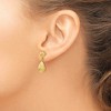 Black Bow Jewelry Diamond Cut Teardrop Post Dangle Earrings in 14k Yellow Gold, 20mm - 3 of 4