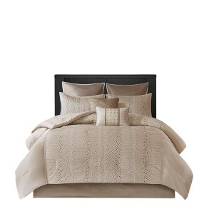 Gracie Mills Atkins 8-Piece Embroidered Comforter Set - 1 of 4