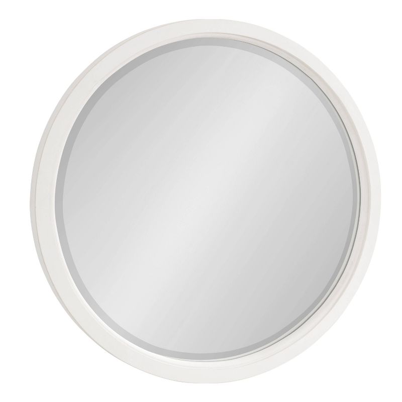 18&#34; x 18&#34; Hogan Round Framed Decorative Wall Mirror White - Kate &#38; Laurel All Things Decor, 1 of 9