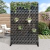 PexFix 72 in. x 47 in. Outdoor Privacy Rectangle Screen Galvanized Steel Panel Divider in Black - 3 of 4