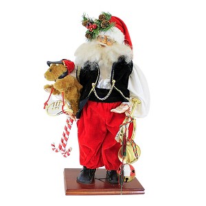 Kurt S. Adler 21.5 Inch My Favorite Things Santa Instruments Bear Santa Sculptures - 1 of 3
