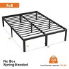FURNIinspire Beds Full Size Bed Frame Heavy Duty Metal Platform Bed Bedframe with Steel Slat Support, No Box Spring Needed， Black, 75"*54"*14" - 3 of 4