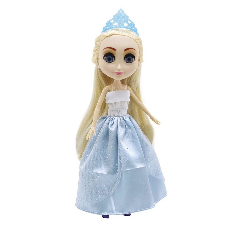 Little Bebops Princess Doll - 10 inch Doll, with Gorgeous Long Hair to Brush and Style (Blue Dress), 1 of 4