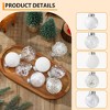 Shatterproof Christmas Ball Ornaments 30-Pack, Plastic Hanging Baubles with Stuffed Decorations for Holiday Tree - 2 of 4