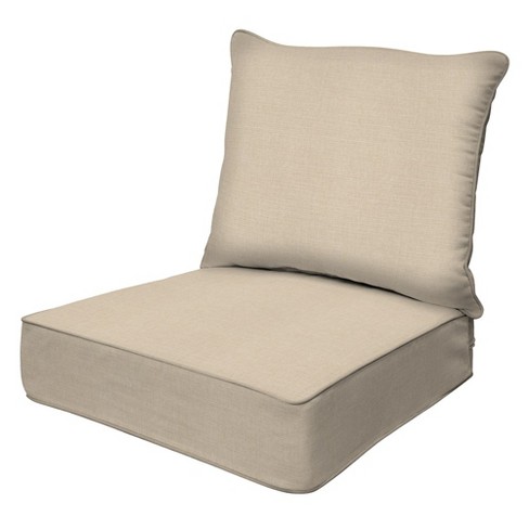 Leala Texture Deep Seat Outdoor Cushion Set Tan - Arden Selections