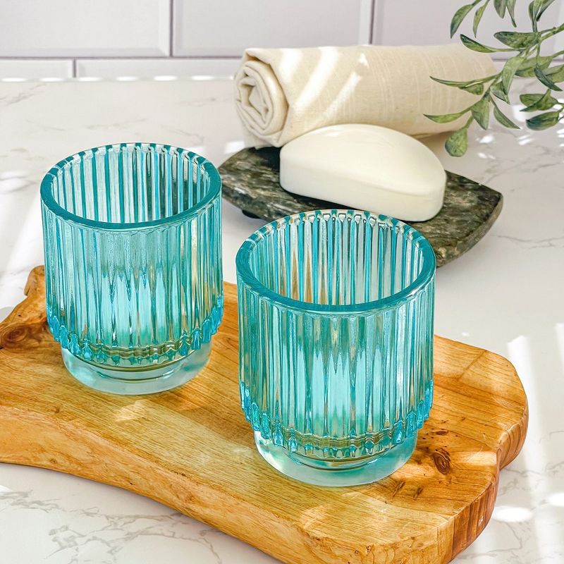 Ribbed Glass Votive Candle Holder (Set of 6), 5 of 10