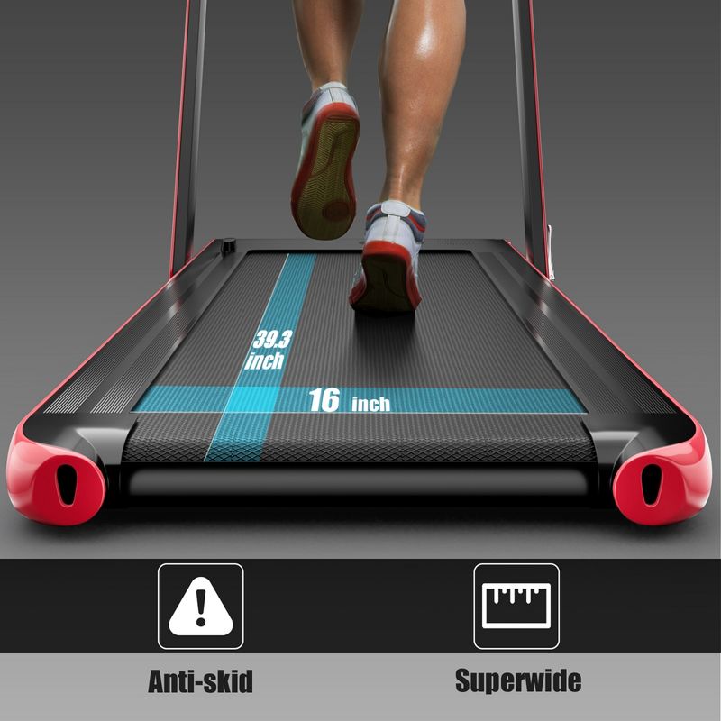 SuperFit 2.25HP 2 in 1 Dual Display Treadmill Jogging Machine W/ Speaker, 4 of 11