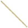 Black Bow Jewelry Men's 7mm 14k Yellow Gold Polished Link Bracelet, 8.5 Inch - 2 of 4